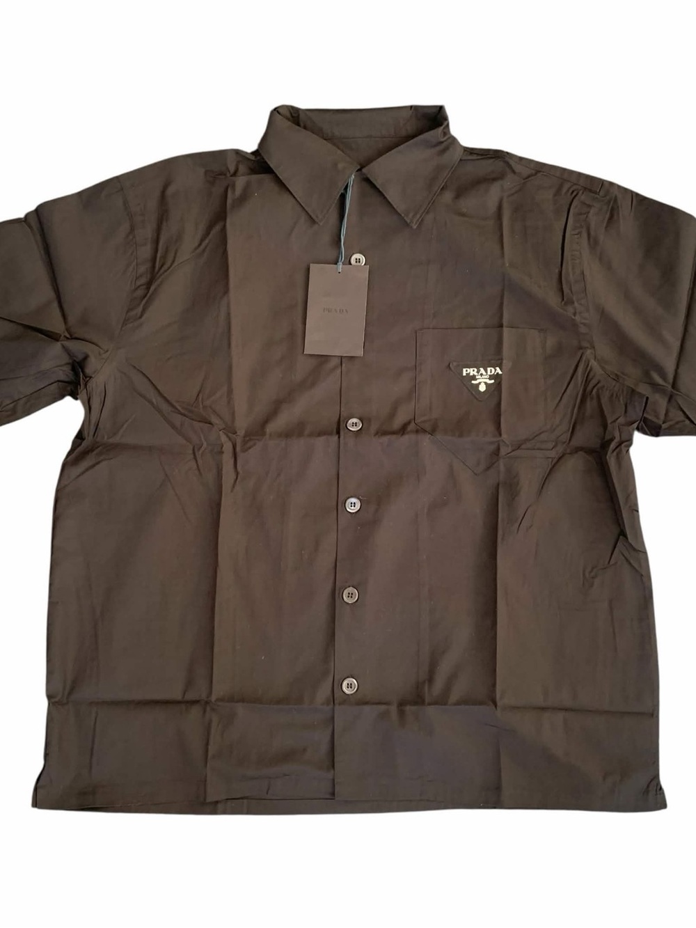 Prada Black Button Up Shirt Mens Size Medium - Picture 1 of 4